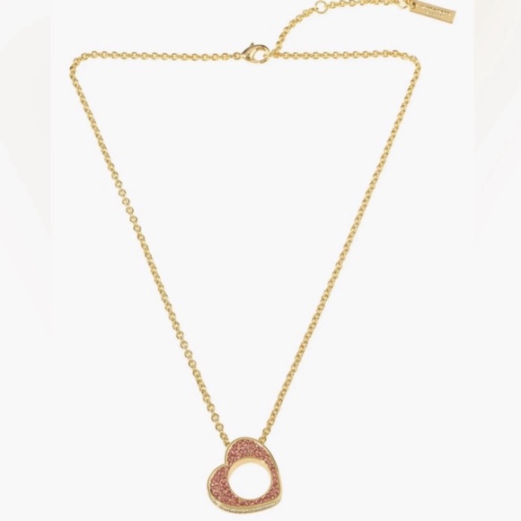 Kurt Geiger Jewelry - Kurt Geiger Crystal Pave Heart Necklace